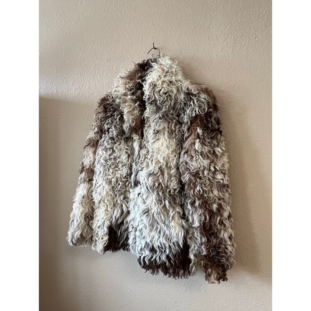 Vintage Overland Sheepskin shearling fur coat size M - Picture 2 of 6